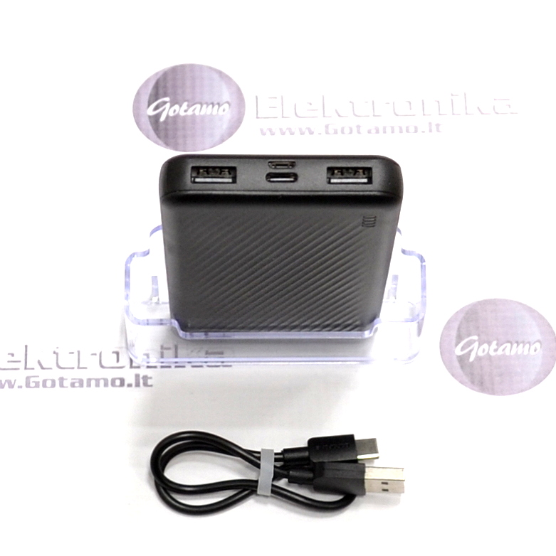 10000mAh Borofone išorinė baterija akumuliatorius (Power Bank) juodos spalvos 3 10000mAh Borofone išorinė baterija