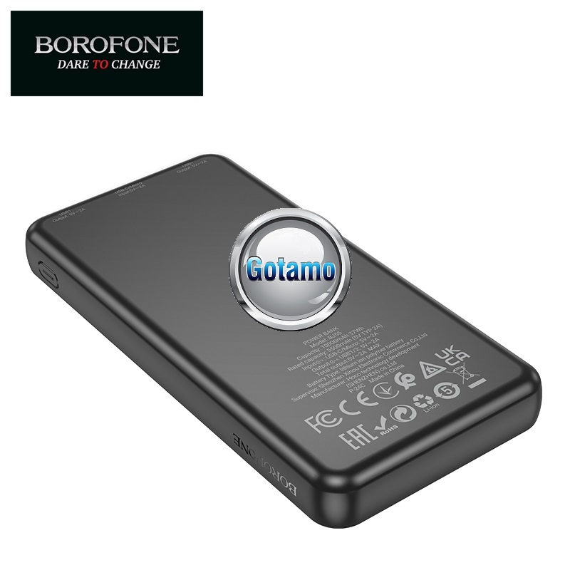 10000mAh Borofone išorinė baterija akumuliatorius (Power Bank) juodos spalvos 5 10000mAh Borofone išorinė baterija