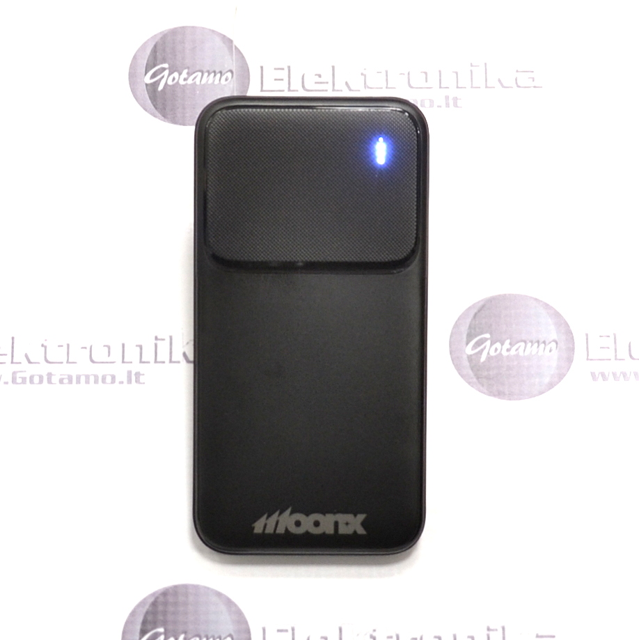 10000mAh Moonx išorinė baterija akumuliatorius (Power Bank) juodos spalvos 2 10000mAh Moonx išorinė baterija