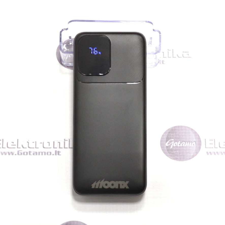 20000mAh 20W Moonx išorinė baterija akumuliatorius (Power Bank) juodos spalvos 2 20000mAh 20W Moonx išorinė baterija
