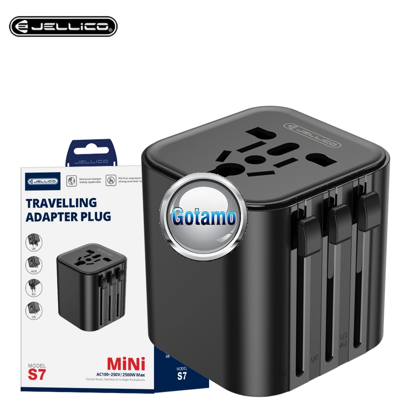 220V tinklo adapteris kelioninis All-in-One US UK AU EU – Jellico