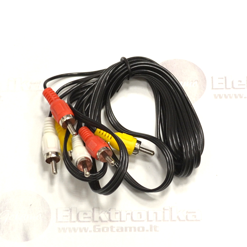 3 RCA į 3 RCA laidas 1.5 metro 2 3 RCA į 3 RCA laidas 1.5