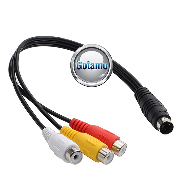 3 RCA lizdai į S-Video