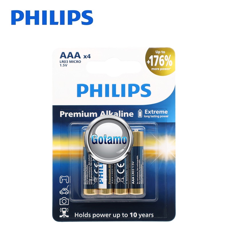 AAA LR03 baterija Philips Premium Alkaline 1