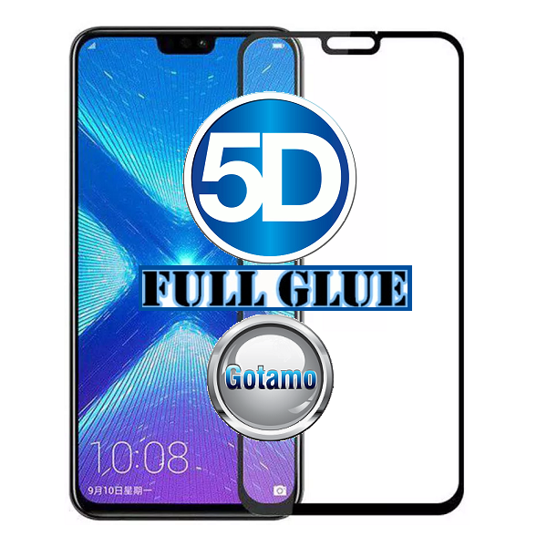 Gaubtas grūdintas stiklas Huawei Honor 8X mobiliesiems telefonams juodos spalvos 5D pilnas padengimas klijais