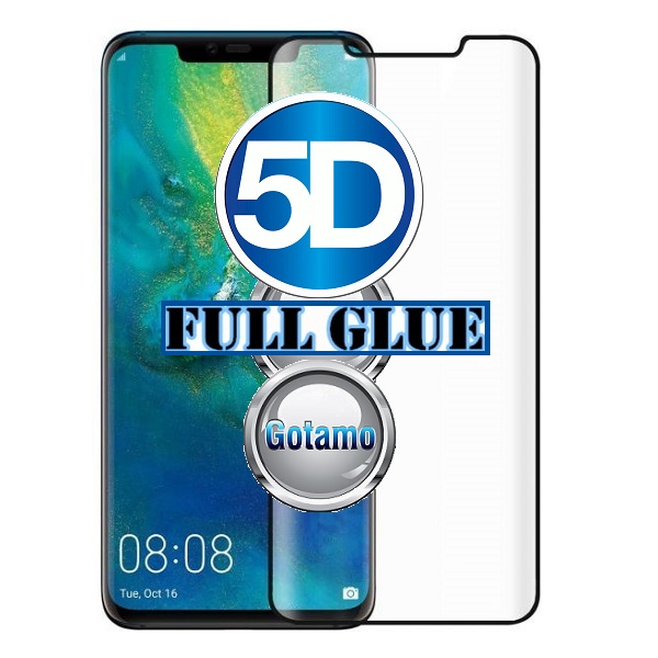 Gaubtas grūdintas stiklas Huawei Mate 20 Pro mobiliesiems telefonams juodos spalvos 5D pilnas padengimas klijais