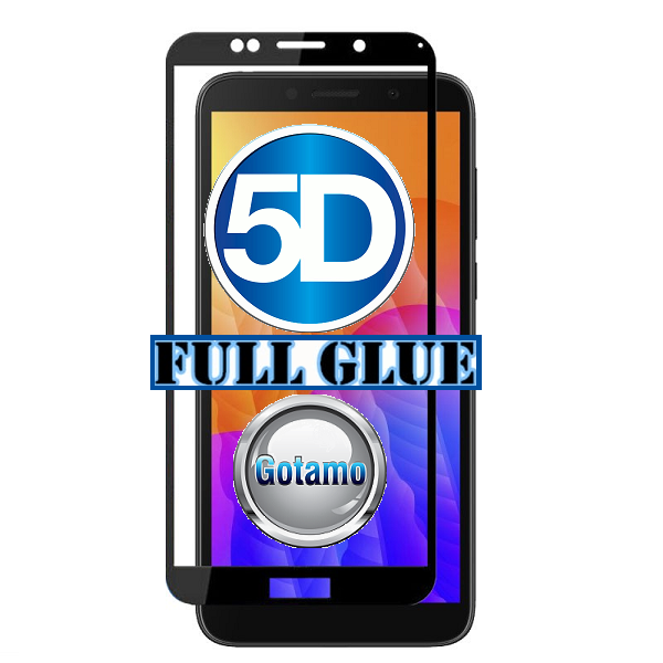 Gaubtas grūdintas stiklas Huawei Y5p mobiliesiems telefonams juodos spalvos 5D pilnas padengimas klijais