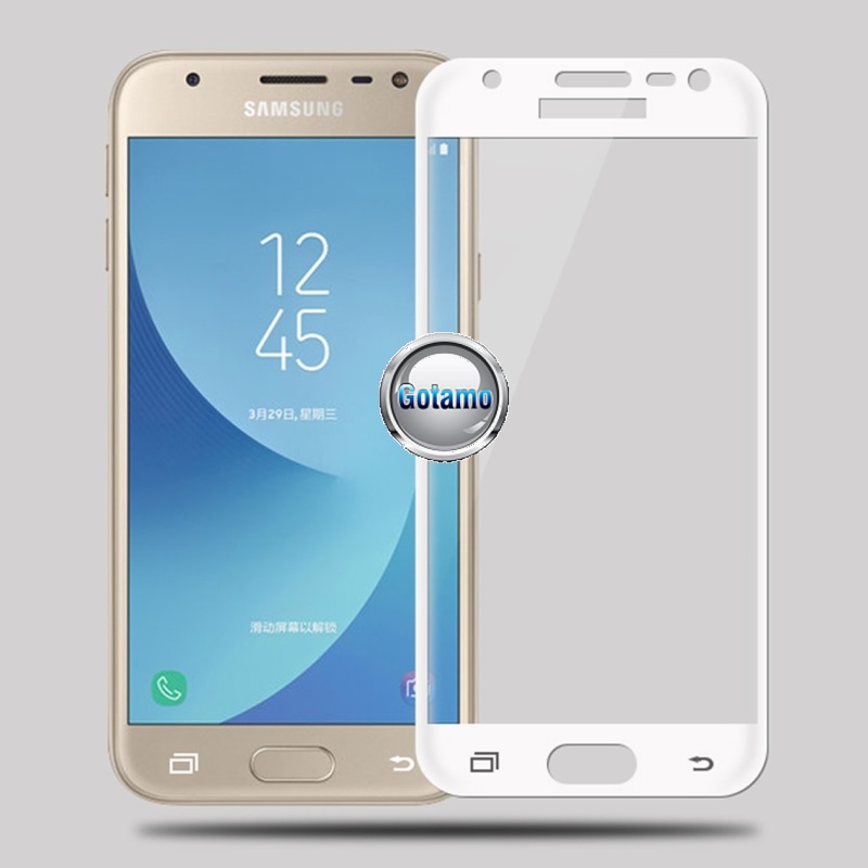 Apsauginis stiklas Samsung Galaxy A3 (2017) baltos spalvos