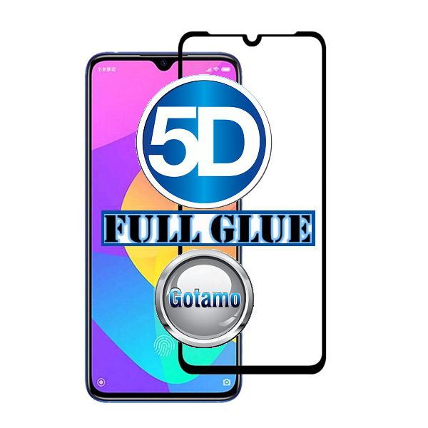Apsauga ekranui gaubtas grūdintas stiklas Xiaomi Mi 9 Lite mobiliesiems telefonams juodos spalvos 5D pilnas padengimas klijais