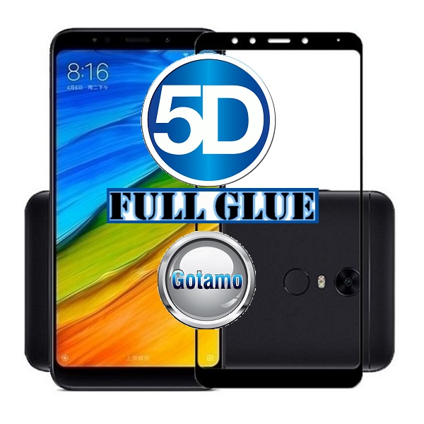 Apsauga ekranui gaubtas grūdintas stiklas Xiaomi Redmi 5 mobiliesiems telefonams juodos spalvos 5D pilnas padengimas klijais