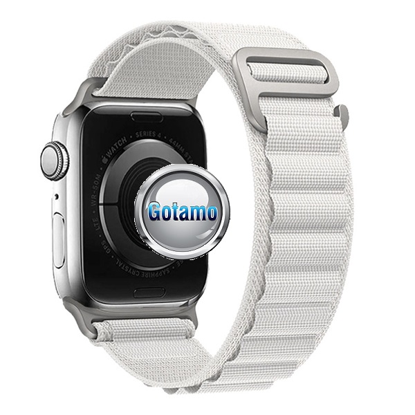 Apyrankė dirželis Textile Solid Apple išmaniajam laikrodžiui 42mm 44mm 45mm 49mm šviesiai