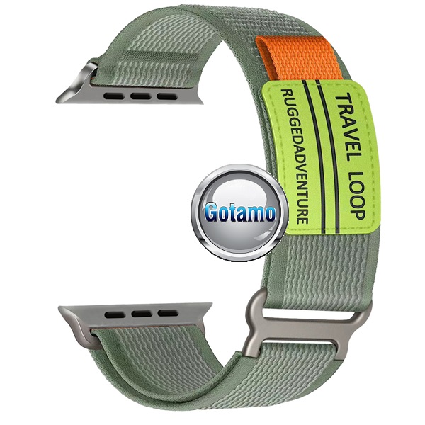 Apyrankė dirželis Textile Travel Apple išmaniajam laikrodžiui 42mm 44mm 45mm 49mm tamsiai