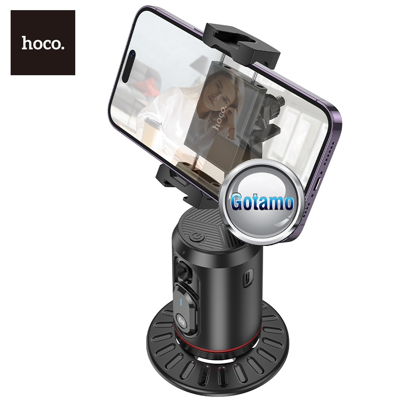 Asmenukių (selfie) stovas su veido sekimu Hoco Face 360 8 Asmenukių stovas Hoco Face 360 telefonui