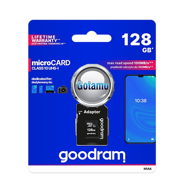 Atminties kortelė Micro SD 128GB GOODRAM su SD adapteriu