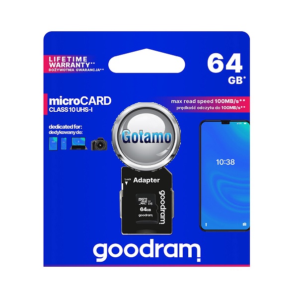 Atminties kortelė Micro SD 64GB GOODRAM su SD adapteriu