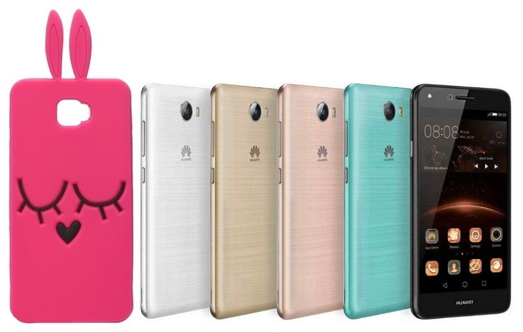 Ausys Rožinis Zuikis silikoninis dėklas Huawei Y5II