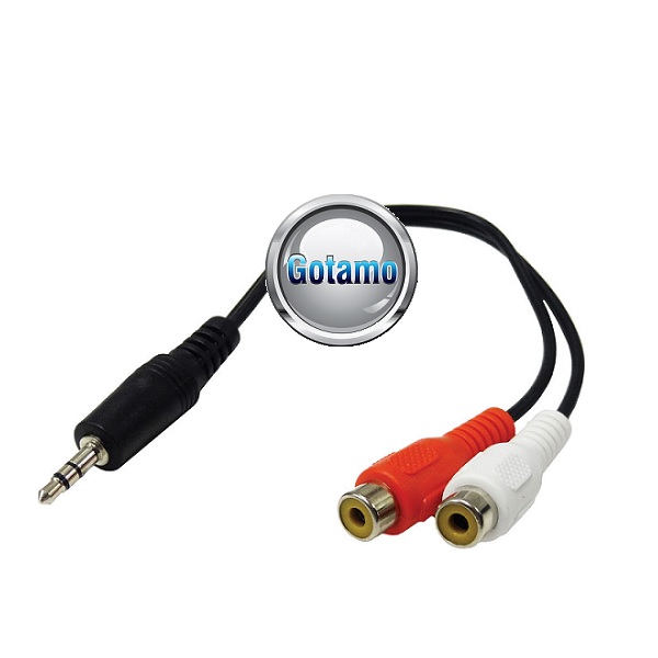 AUX 3.5mm į 2 RCA lizdus