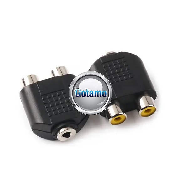 AUX 3.5mm lizdas į 2 RCA lizdus