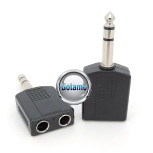 AUX 6.35mm stereo į AUX 6.35mm mono 2 lizdus jungtis – prekės vaizdas