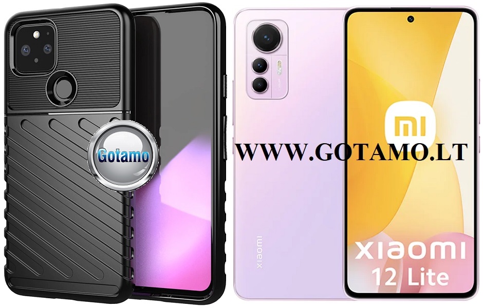 B-2Safe dėklas nugarėlė Xiaomi 12 Lite mobiliajam telefonui juodos spalvos