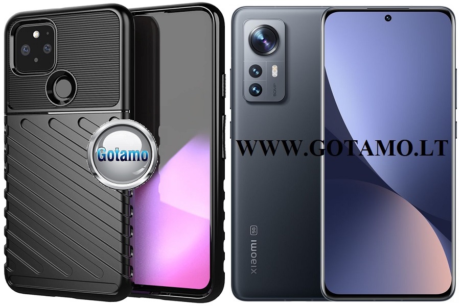 B-2Safe dėklas nugarėlė Xiaomi 12, Xiaomi 12X, Xiaomi 12S mobiliesiems telefonams juodos spalvos