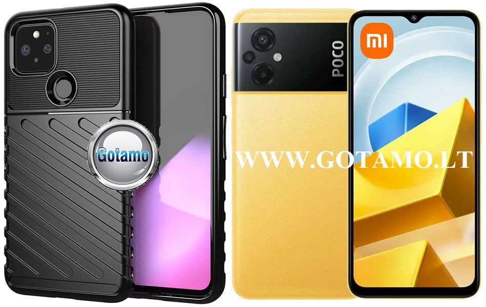 B-2Safe dėklas nugarėlė Xiaomi Poco M5, Xiaomi Poco M4 5G, Xiaomi Redmi 10 5G mobiliesiems telefonams juodos spalvos