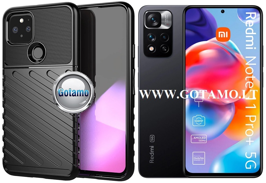 B-2Safe dėklas nugarėlė Xiaomi Redmi Note 11 Pro+ 5G, Xiaomi Poco X4 NFC mobiliesiems telefonams juodos spalvos