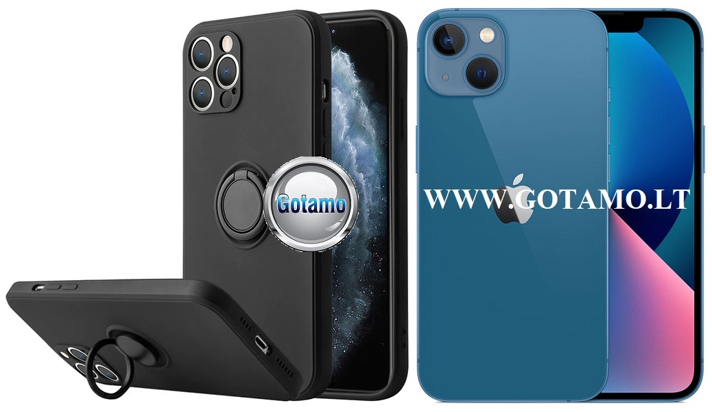 B-Hold dėklas nugarėlė Apple iPhone 13 mobiliajam telefonui juodos spalvos 1 B hold deklas Apple iPhone 13 juodos