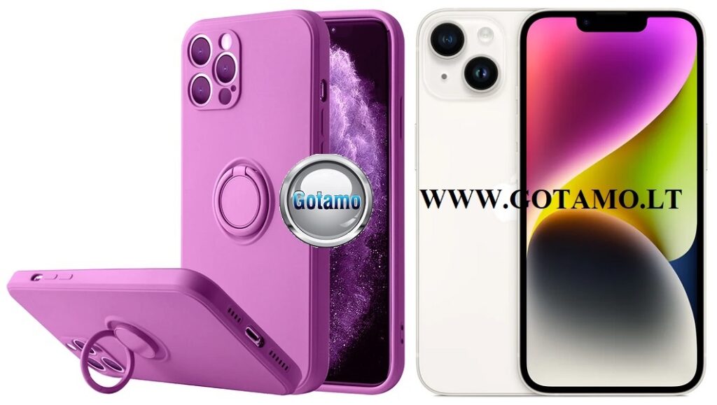 B hold deklas Apple iPhone 14 sodriai violetines