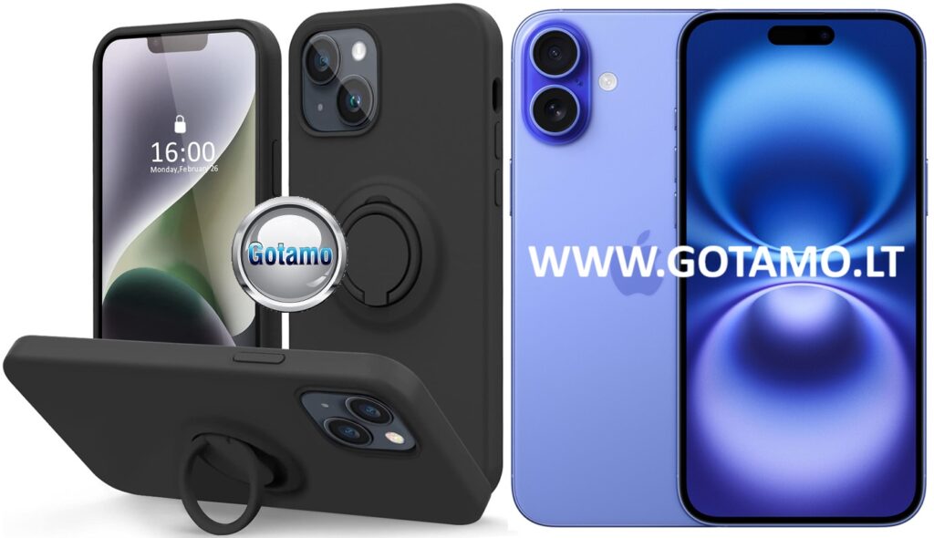 B hold deklas Apple iPhone 16 plus juodos