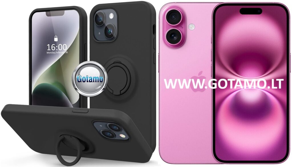 B hold deklas Apple iPhone 16 juodos