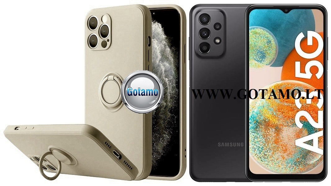 B-Hold dėklas nugarėlė Samsung Galaxy A23, Samsung Galaxy A23 5G mobiliesiems telefonams šviesiai rudos spalvos 1 B-Hold dėklas Samsung Galaxy A23 5G rudos spalvos