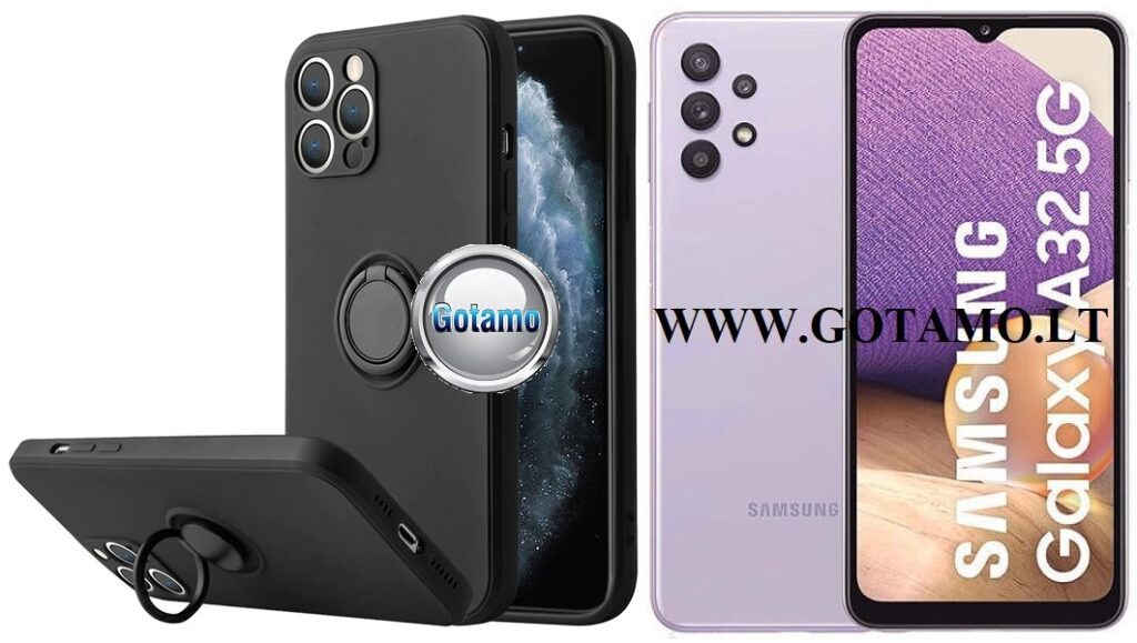 B-Hold dėklas Samsung Galaxy A32 5G mobiliajam juodos spalvos