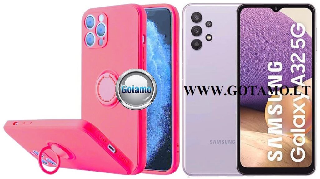 B-Hold dėklas Samsung Galaxy A32 5G mobiliajam rožinės spalvos