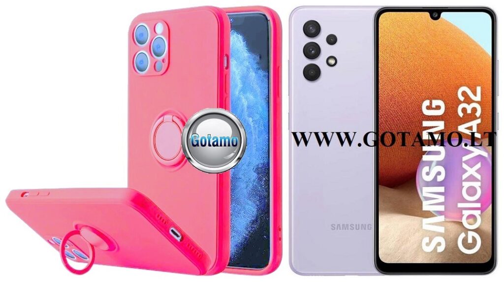 B-Hold dėklas Samsung Galaxy A32 mobiliajam rožinės spalvos