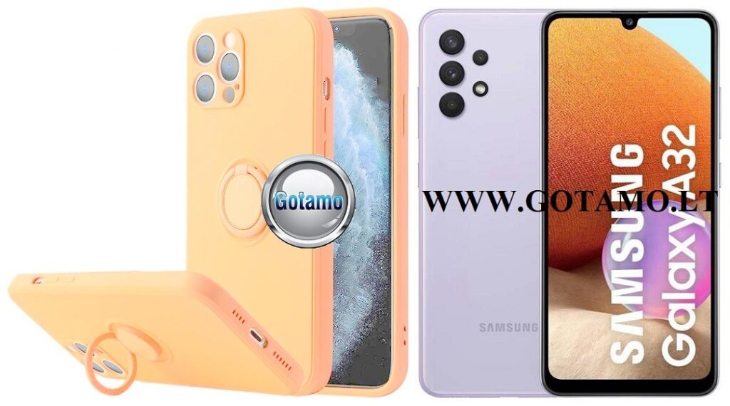 B-Hold dėklas Samsung Galaxy A32 mobiliajam oranžinės spalvos