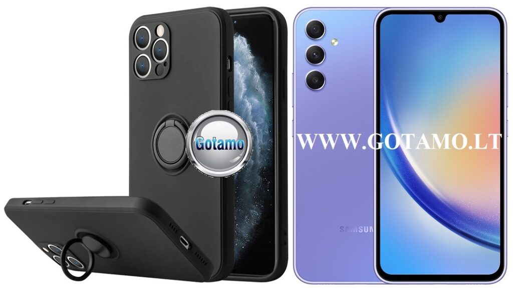 B-Hold dėklas Samsung Galaxy A34 mobiliajam juodos spalvos