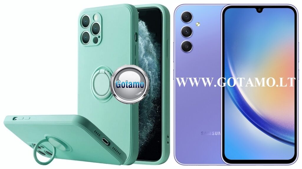 B-Hold dėklas Samsung Galaxy A34 mobiliajam mėtinės spalvos
