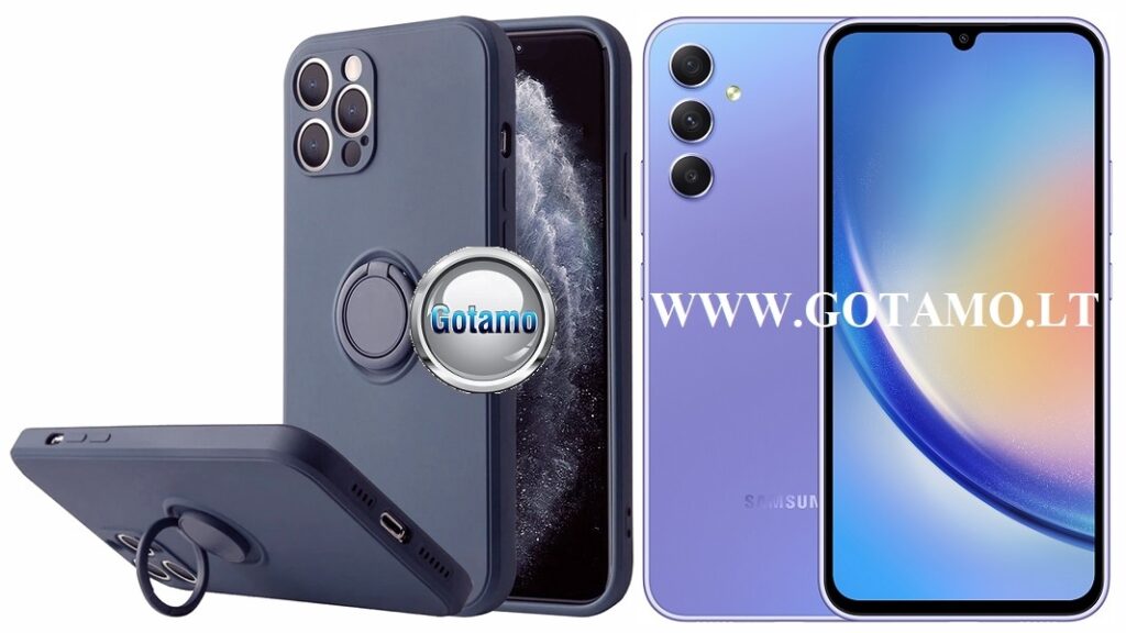B-Hold dėklas Samsung Galaxy A34 mobiliajam mėlynos spalvos