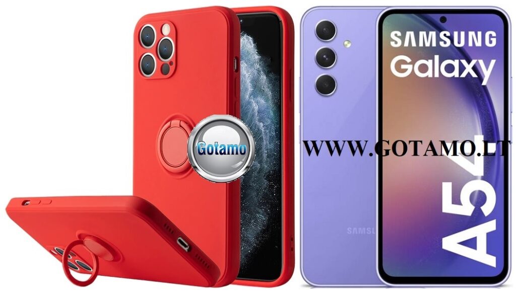 B-Hold dėklas Samsung Galaxy A54 mobiliajam raudonos spalvos