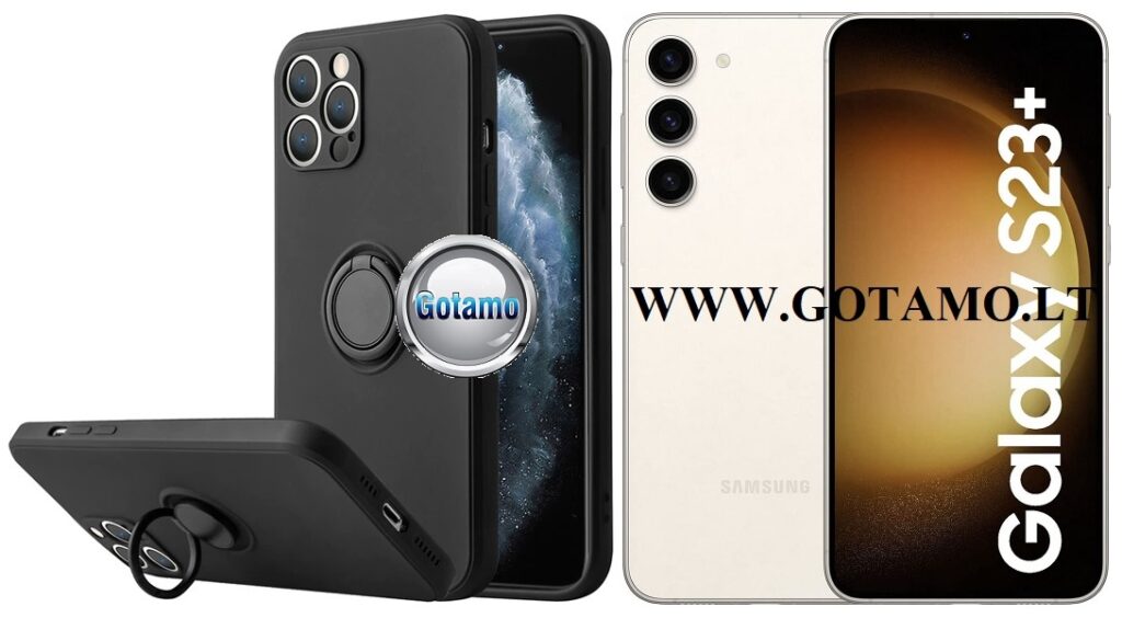B-Hold dėklas Samsung Galaxy S23+ (S23 Plus) mobiliajam juodos spalvos