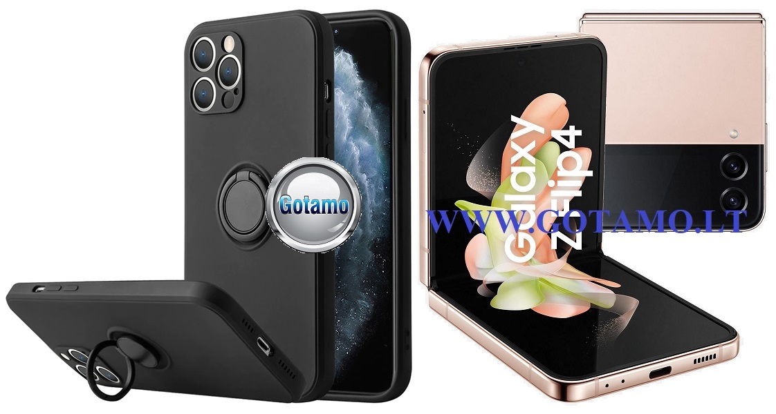 B-Hold dėklas nugarėlė Samsung Galaxy Z Flip 4 mobiliajam telefonui juodos spalvos 1 B-Hold dėklas Samsung Galaxy Z Flip 4 mobiliajam juodos spalvos