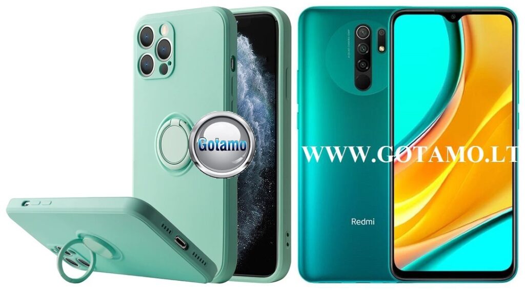 B-Hold dėklas nugarėlė Xiaomi Redmi 9 mobiliajam telefonui mėtinės spalvos
