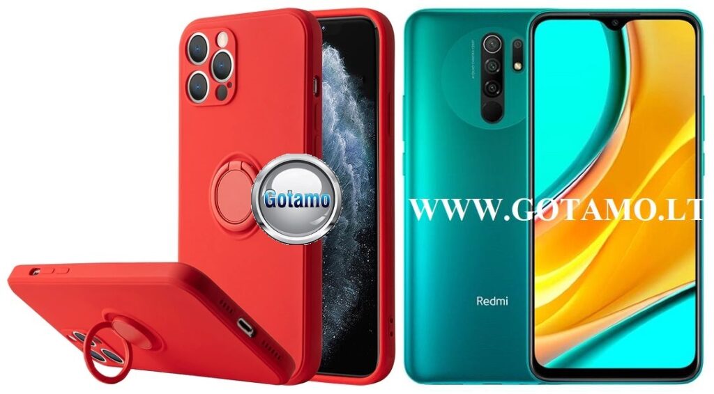 B-Hold dėklas nugarėlė Xiaomi Redmi 9 mobiliajam telefonui raudonos spalvos