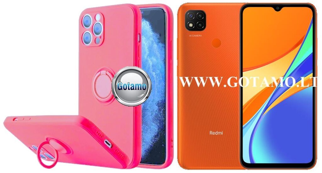 B-Hold dėklas nugarėlė Xiaomi Redmi 9C, Xiaomi Redmi 10A mobiliesiems telefonams ryškiai rožinės spalvos