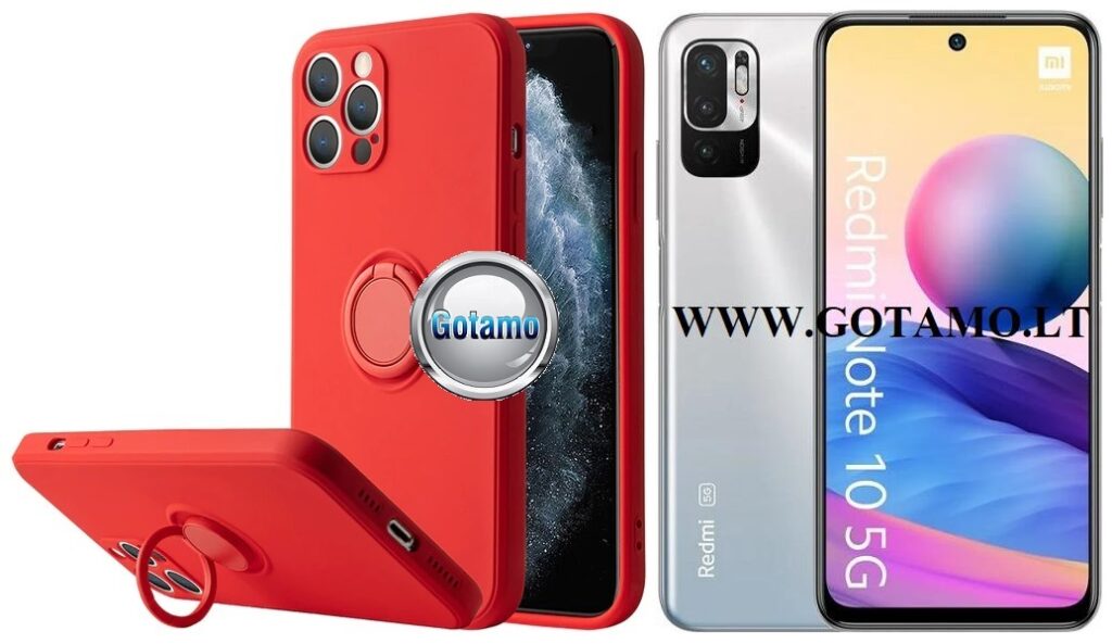 B-Hold dėklas nugarėlė Xiaomi Redmi Note 10 5G, Xiaomi Redmi Note 10T 5G, Xiaomi Poco M3 Pro 5G mobiliesiems telefonams raudonos spalvos