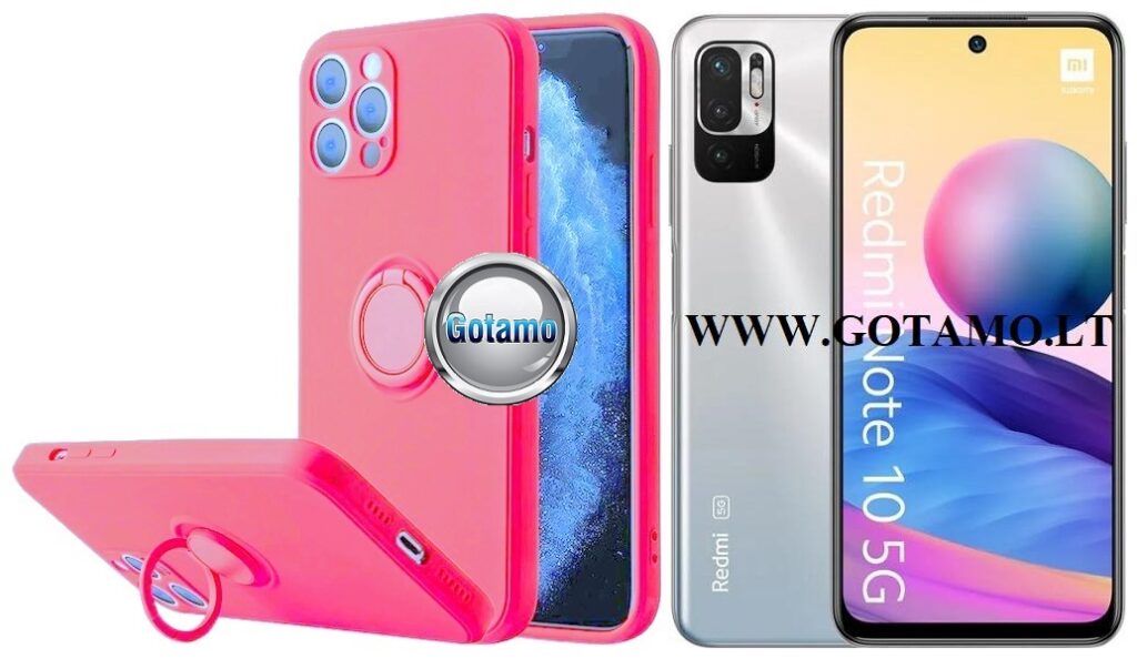 B-Hold dėklas nugarėlė Xiaomi Redmi Note 10 5G, Xiaomi Redmi Note 10T 5G, Xiaomi Poco M3 Pro 5G mobiliesiems telefonams ryškiai rožinės spalvos