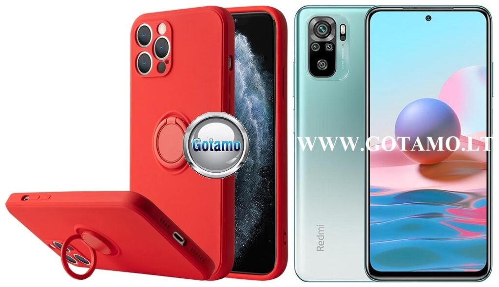 B-Hold dėklas nugarėlė Xiaomi Redmi Note 10, Xiaomi Redmi Note 10S, Xiaomi Poco M5s mobiliesiems telefonams raudonos spalvos