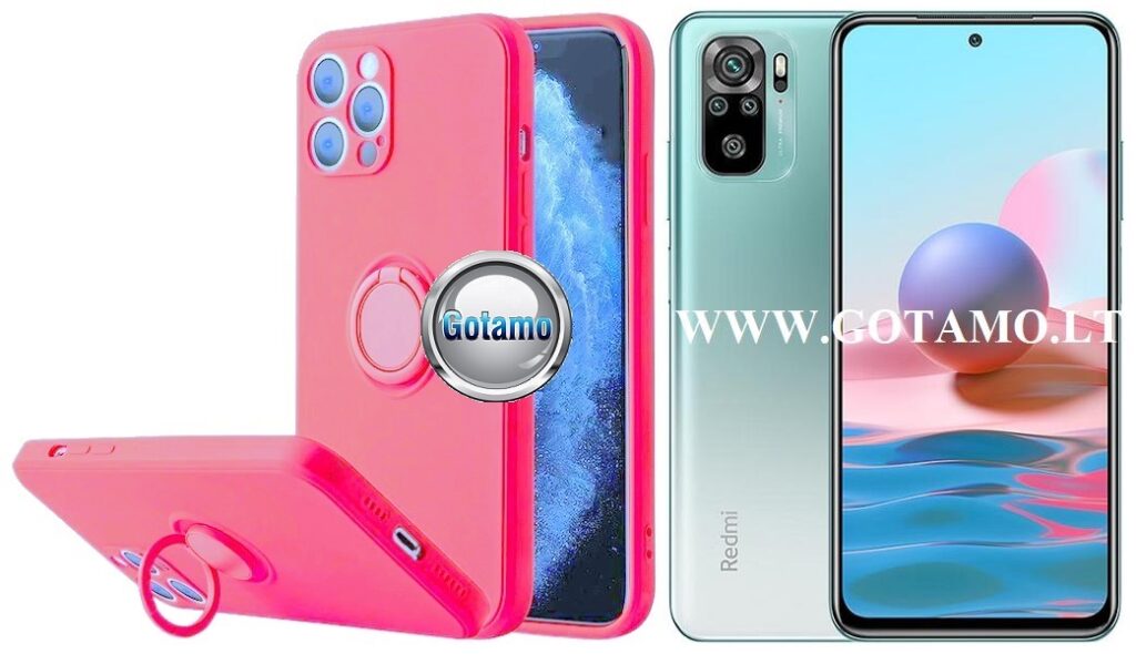 B-Hold dėklas nugarėlė Xiaomi Redmi Note 10, Xiaomi Redmi Note 10S, Xiaomi Poco M5s mobiliesiems telefonams ryškiai rožinės spalvos