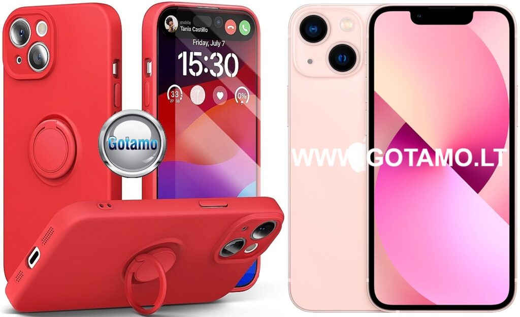 B hold plus deklas Apple iPhone 13 mini raudonos